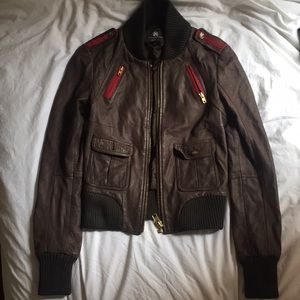 Brown leather Rock & Republic jacket